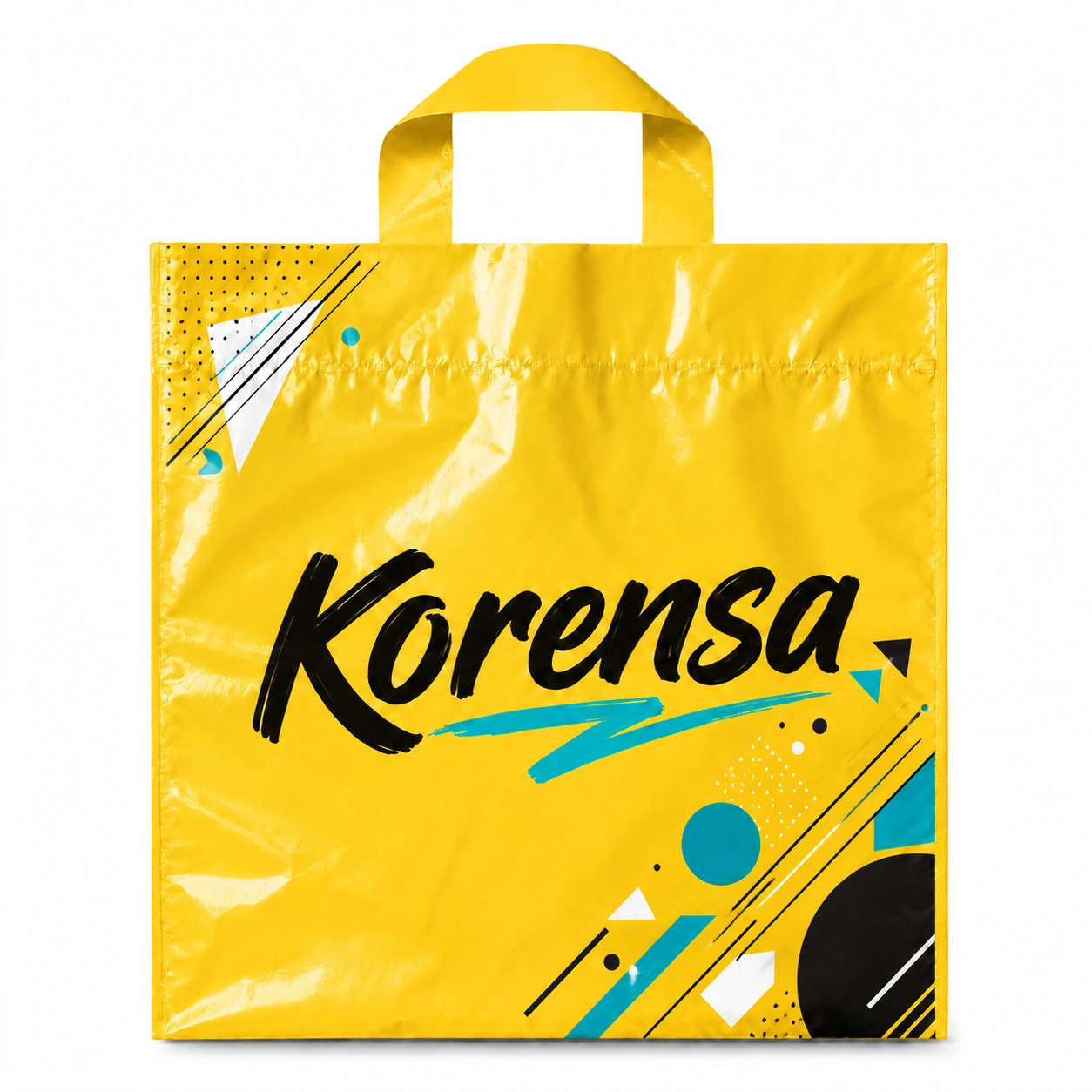 yumuşak kulplu plastik çanta