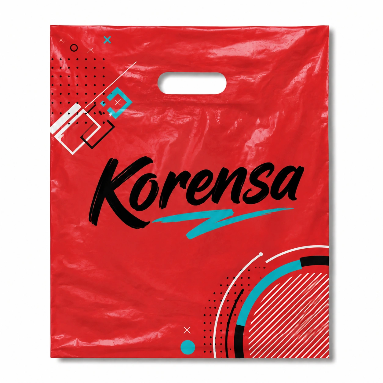 die-cut handle plastic bags