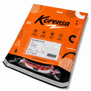 Industrial mailing bags with document pocket for global logistics and e-commerce fulfillment.