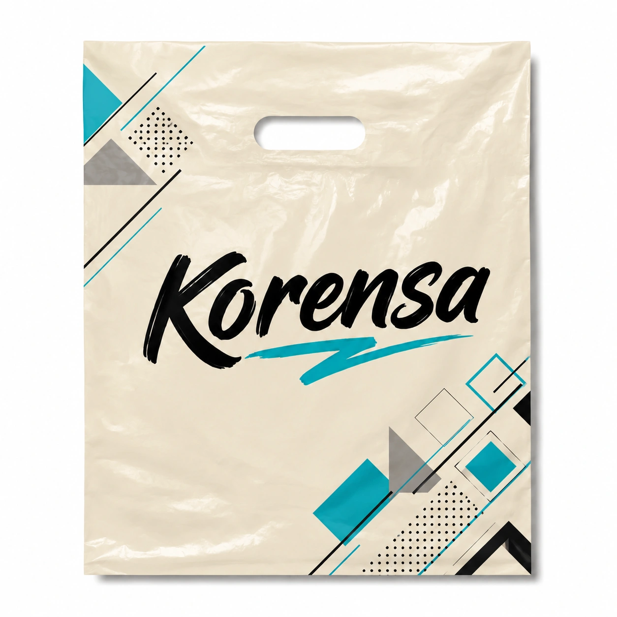 patch handle plastic bags with reinforced