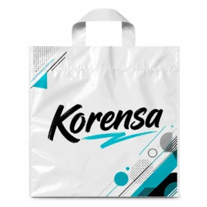 Custom printed plastic shopping bags with handles