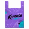 Custom printed vest carrier bags for supermarkets and retail stores