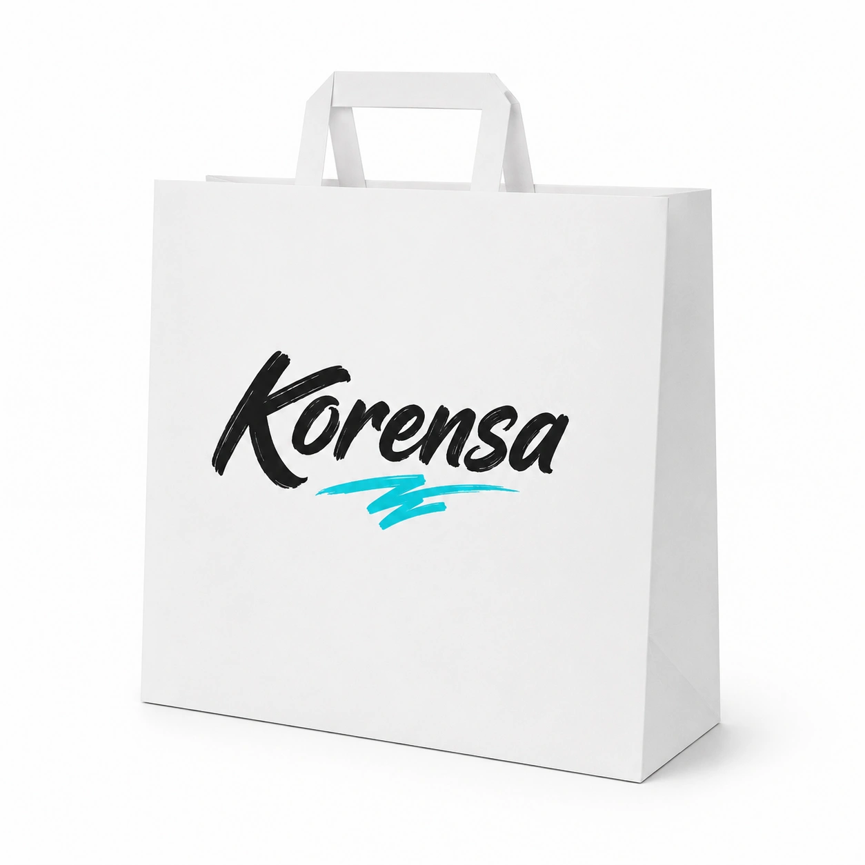 Flat-handle-paper-bags-korensa Flat handle paper bags are using for store, market and grocery.