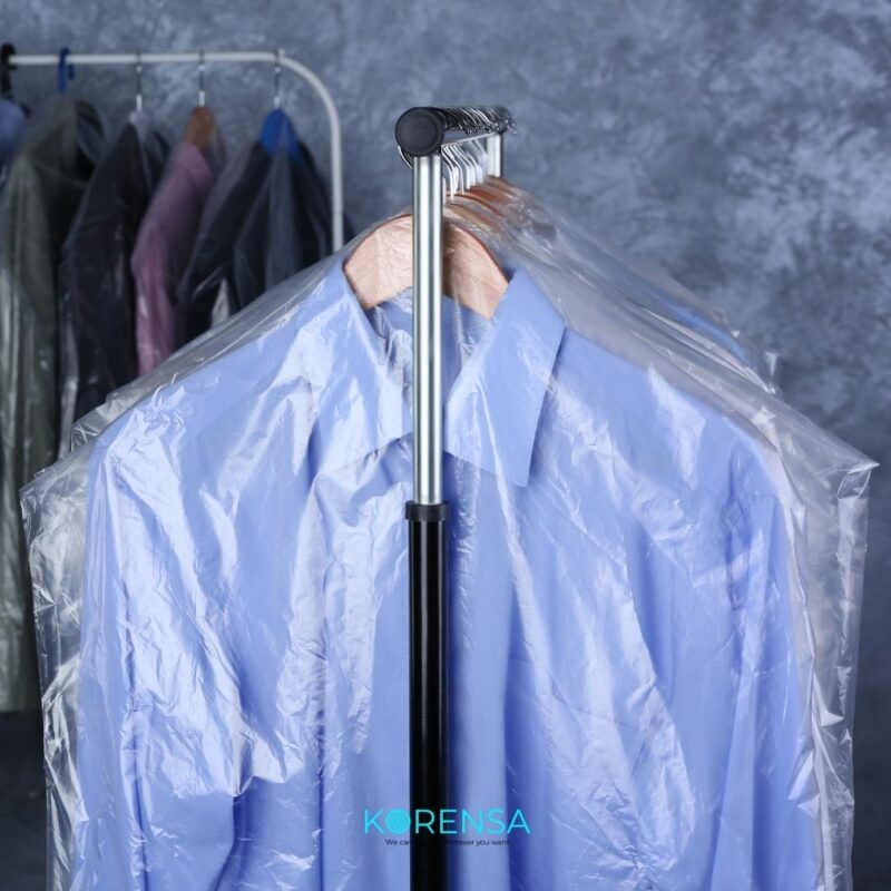 Eco-friendly transparent dry cleaning bags