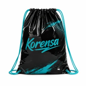 Custom plastic drawstring bags by Korensa, manufactured in Turkey for promotional events, trade shows, retail packaging, and brand marketing.