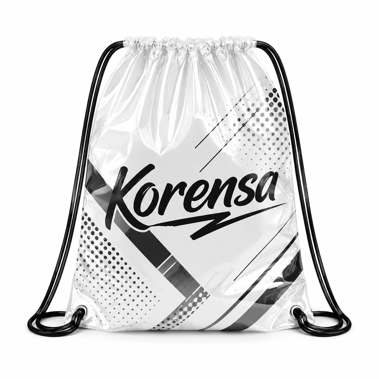 transparent plastic drawstring bags